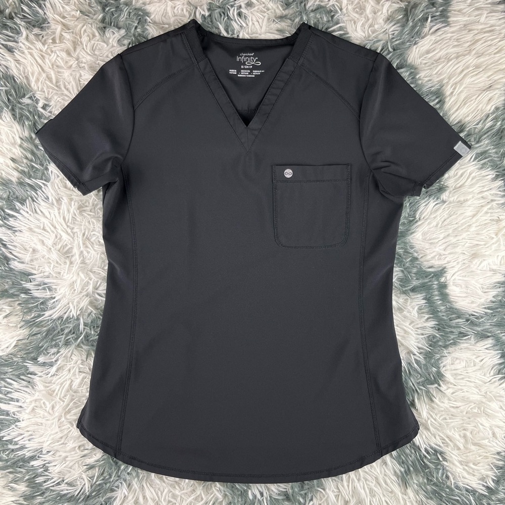Cherokee Infinity Women’s Scrub Top Size Small Black